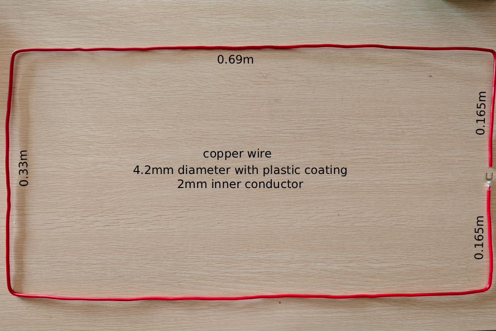 2m loop antenna wire dimensions