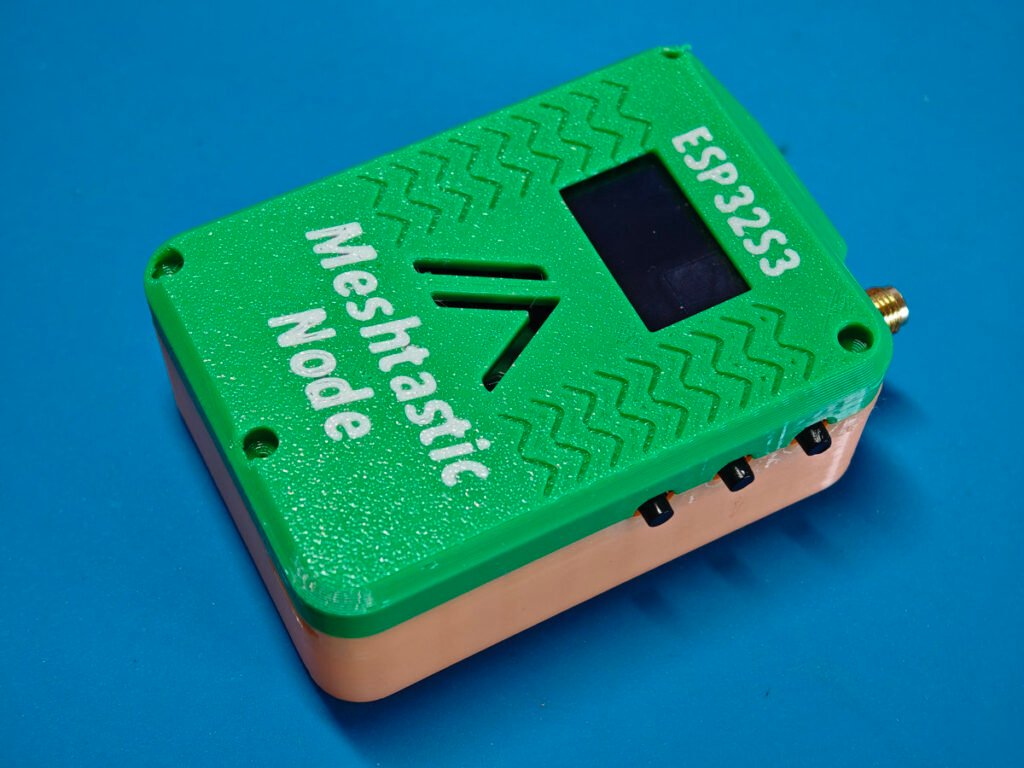 3D printed housing for the custom ESP32‑S3 Meshtastic node