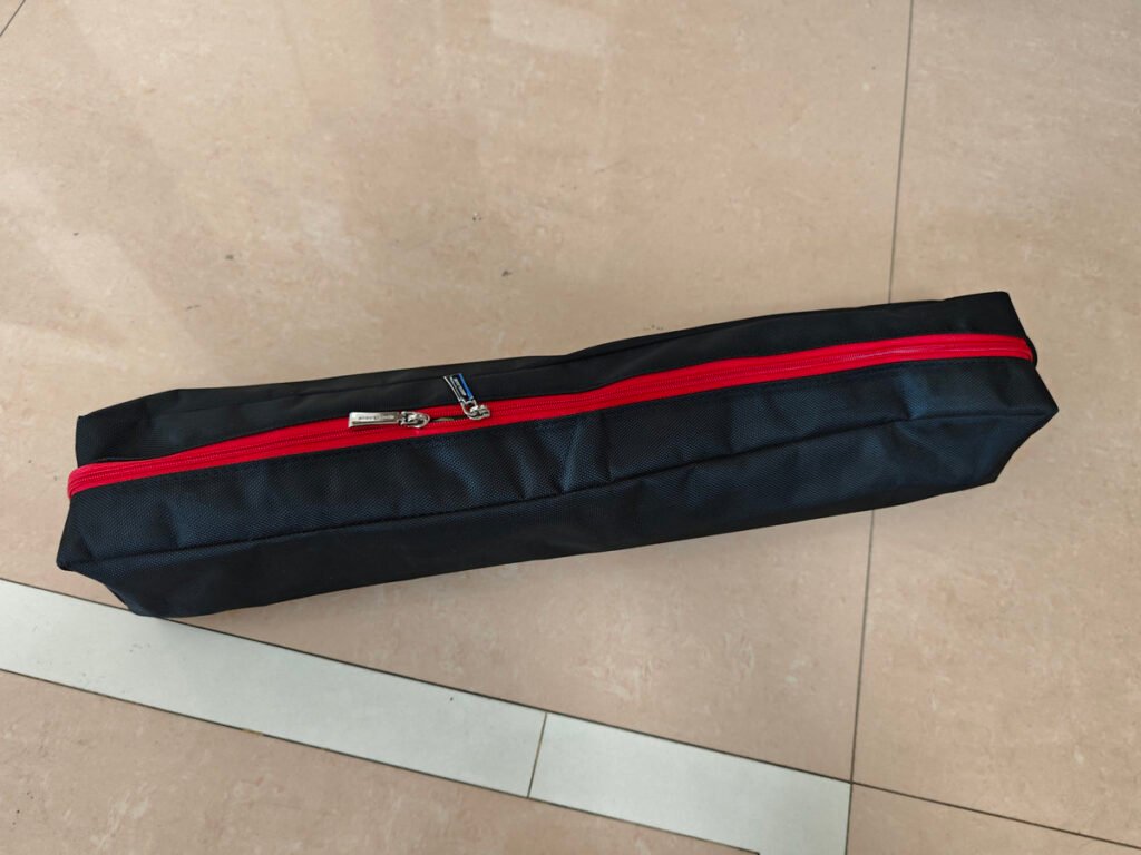 All 5.6m whip antenna parts stored in carrying bag