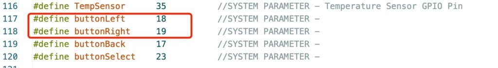 esp32 mppt controller arduino code binding the gpio to the buttons