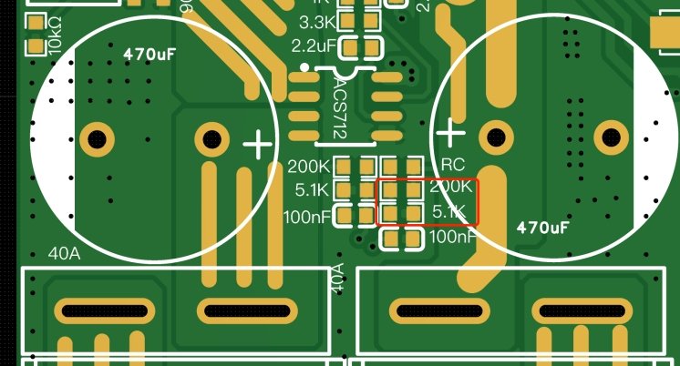 esp32 mppt controller build note R32 and R33