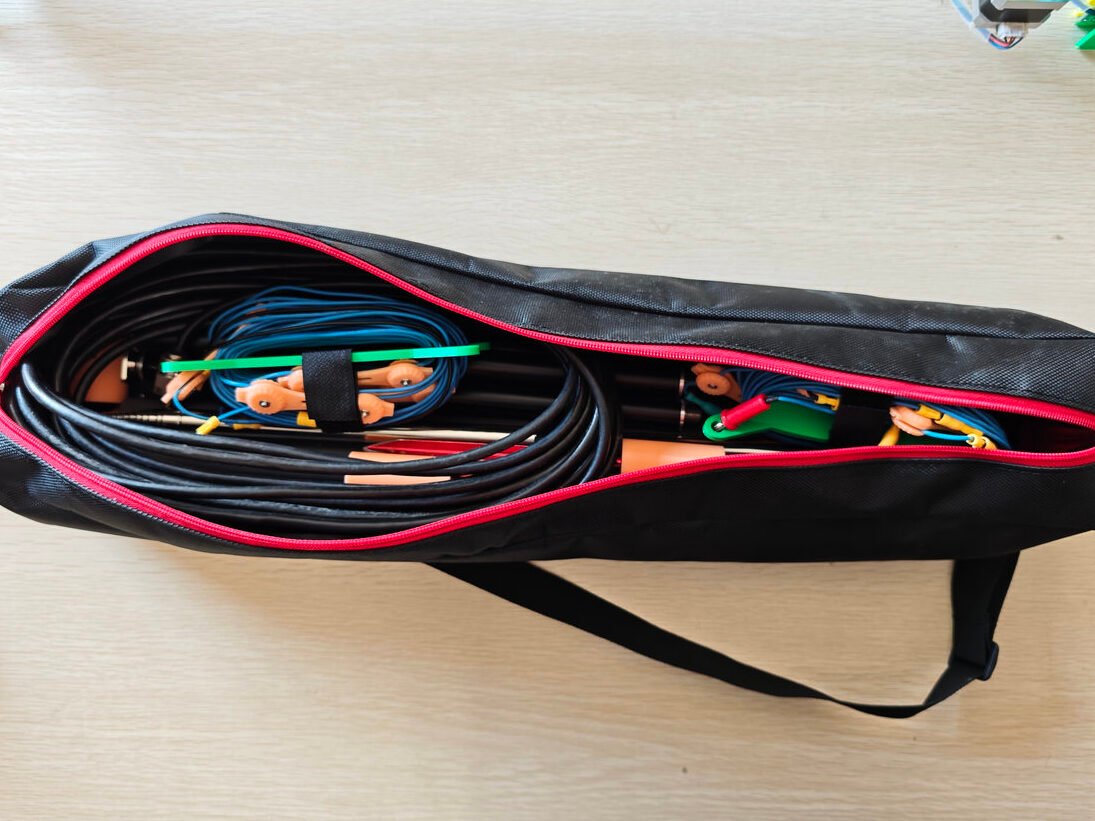 Bundled 5.6m whip antenna parts for SOTA POTA activations