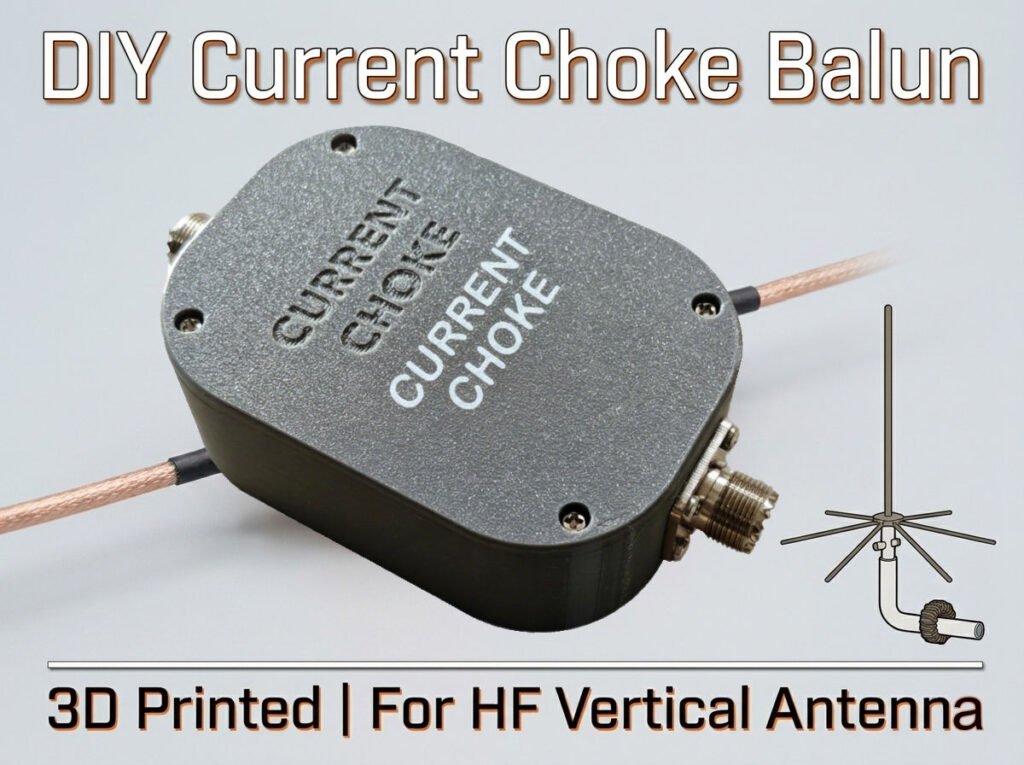 diy current choke balun 3d printed housing feature image