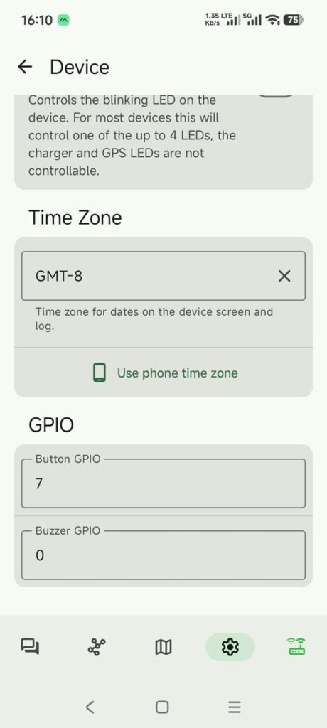 Meshtastic app device configuration