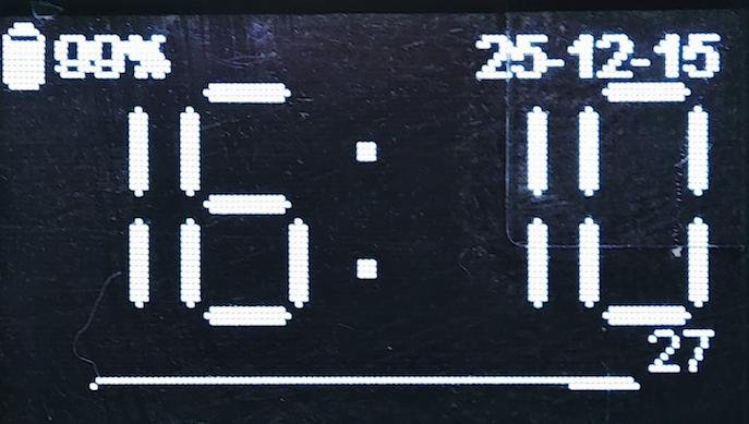 Meshtastic node OLED large digital clock display with date 25-12-15