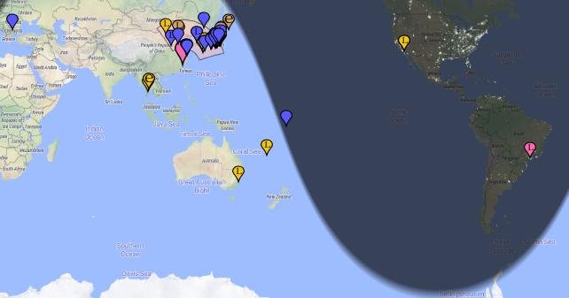 cw reporter and psk reporter world map