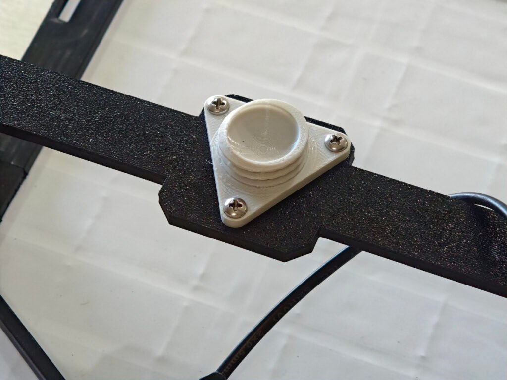 Close‑up of 3D‑printed ball joint mechanism