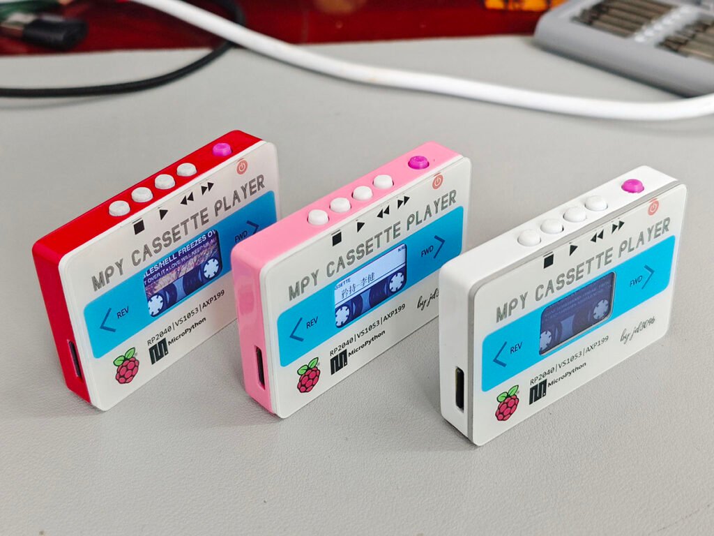 Finished MPY Cassette Player V4 retro portable music player with TFT display and A56 keycaps