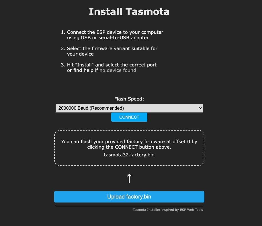 Flashing custom TasmoCompiler firmware via Tasmota web UI