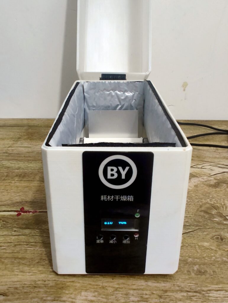 Fully assembled PID filament dryer with OLED display and control buttons for FDM 3D printing