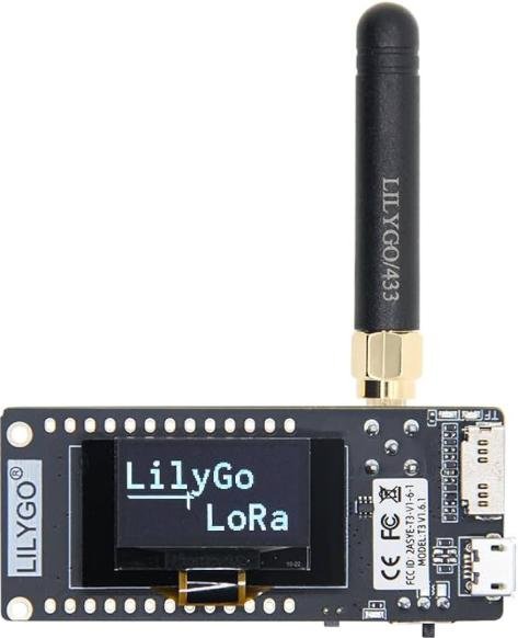 LILYGO LoRa ESP32 development board for long-range FDRS data transmission