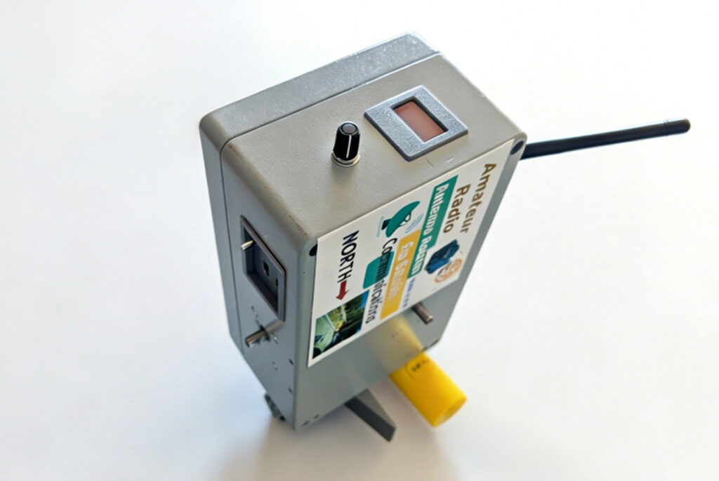Fully assembled compact DIY antenna rotator for amateur radio satellite communications with OLED display, EC-11 control knob, and Wi-Fi antenna