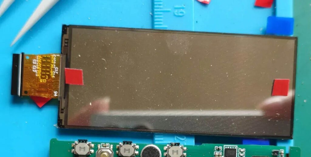Reflective LCD installation step for low-power music visualizer clock