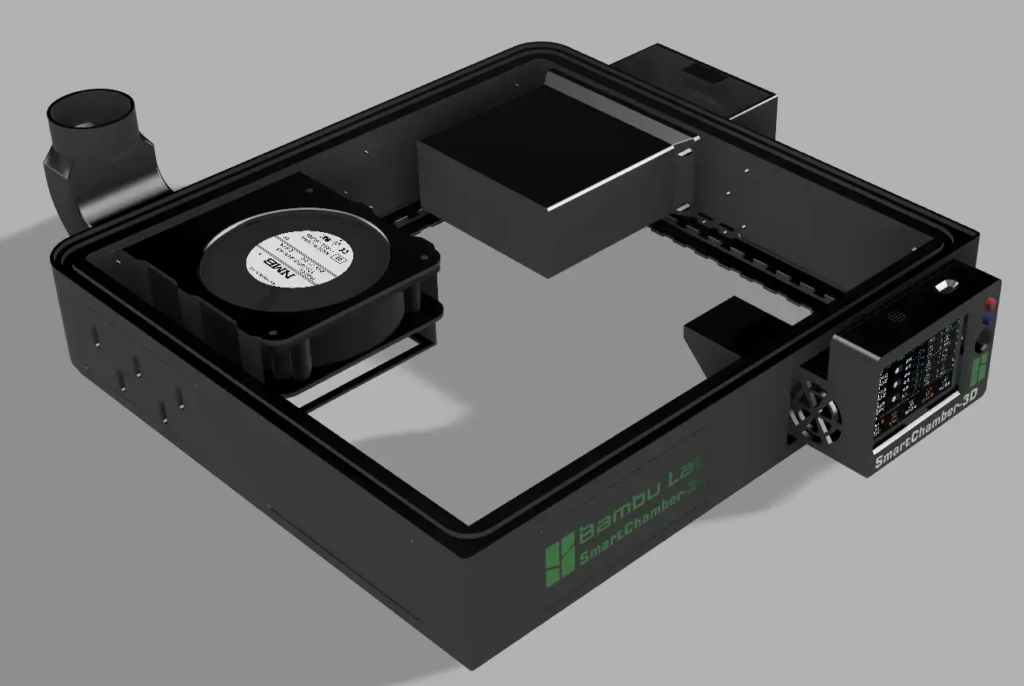 SmartChamber-3D 3D-printed modular enclosure design with fan and controller modules