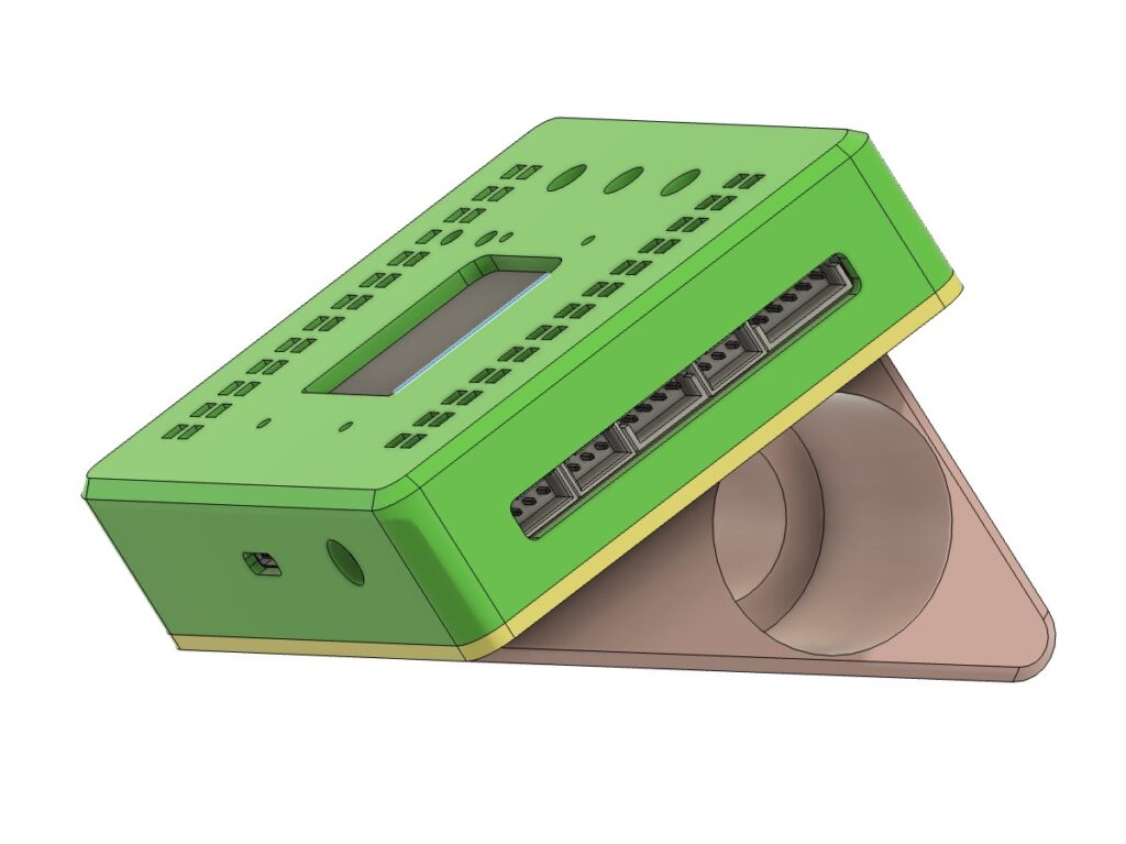 Front 3D render of PlantLab 3D printed enclosure
