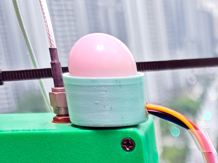 BH1750 light sensor installed in a 3D-printed holder for PlantLab