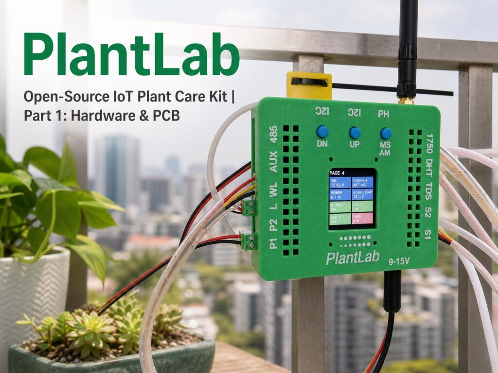 PlantLab open-source IoT plant care kit feature image with the final controller build