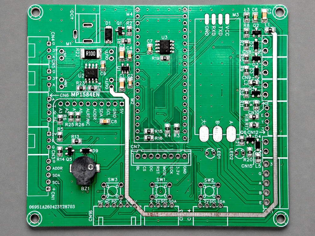 PlantLab PCB after SMD components were soldered and cleaned up