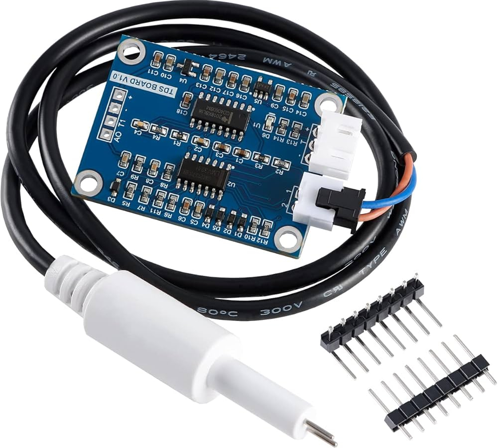 TDS water quality sensor and DS18B20 temperature probe